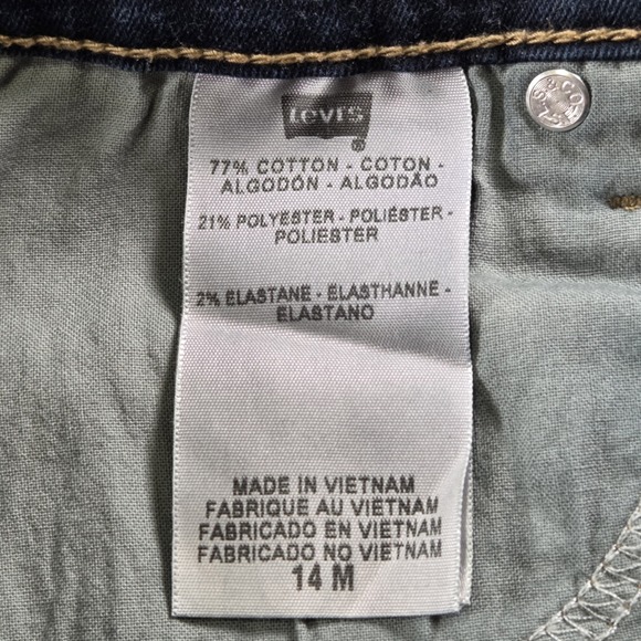 Levi's Jeans 512 Perfectly Slimming Bootcut Women's‎ 14M Bling Pockets Dark Wash - Picture 5 of 9